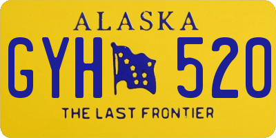 AK license plate GYH520
