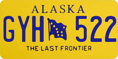 AK license plate GYH522