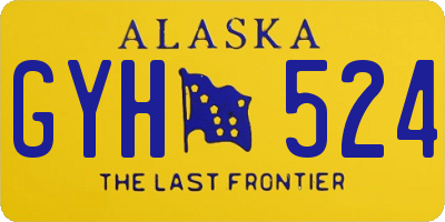 AK license plate GYH524