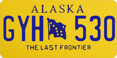 AK license plate GYH530