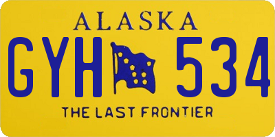 AK license plate GYH534