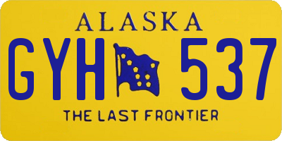 AK license plate GYH537