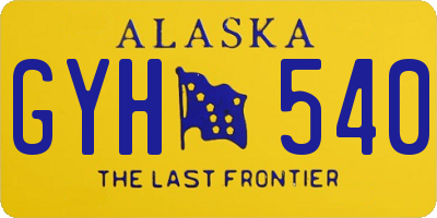 AK license plate GYH540