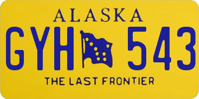 AK license plate GYH543