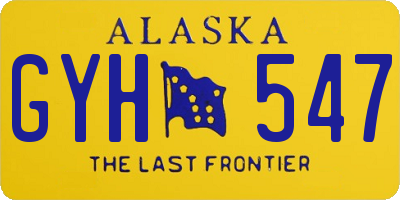 AK license plate GYH547