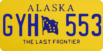 AK license plate GYH553