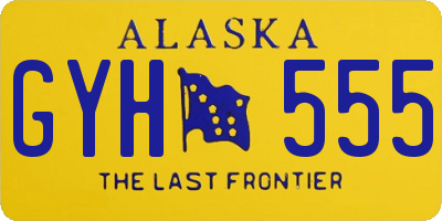 AK license plate GYH555