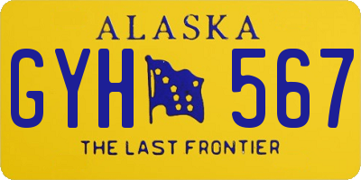 AK license plate GYH567