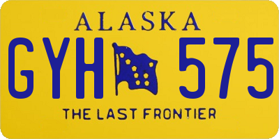 AK license plate GYH575
