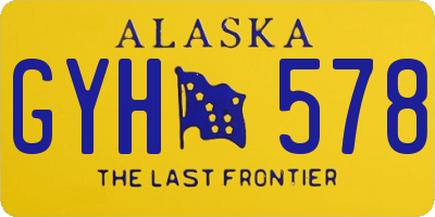 AK license plate GYH578