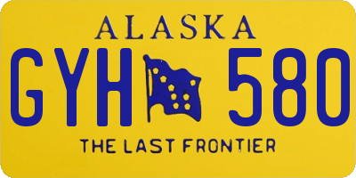 AK license plate GYH580