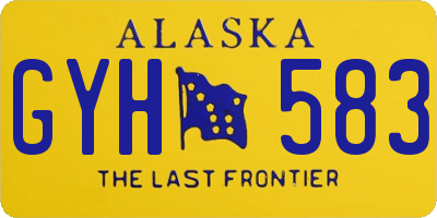 AK license plate GYH583