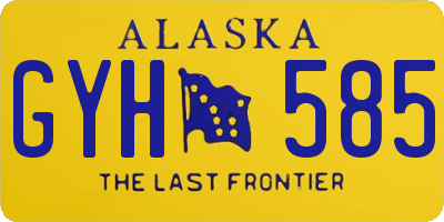 AK license plate GYH585