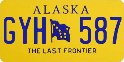 AK license plate GYH587