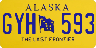 AK license plate GYH593