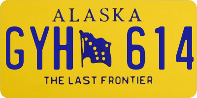 AK license plate GYH614