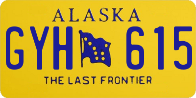 AK license plate GYH615