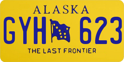 AK license plate GYH623