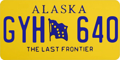 AK license plate GYH640