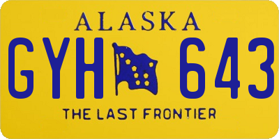 AK license plate GYH643
