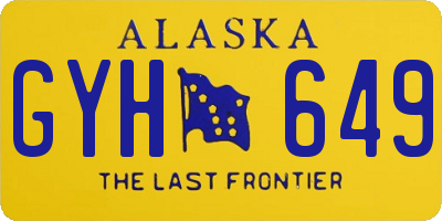AK license plate GYH649