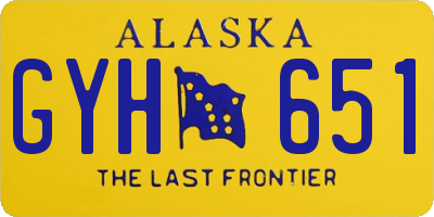 AK license plate GYH651