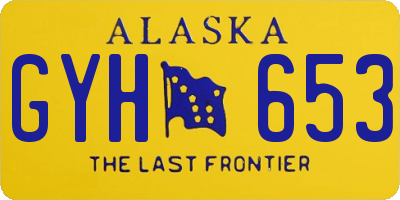 AK license plate GYH653