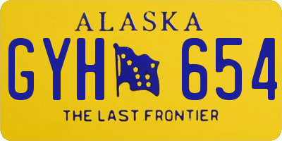 AK license plate GYH654