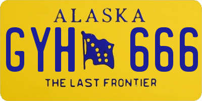 AK license plate GYH666