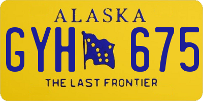 AK license plate GYH675