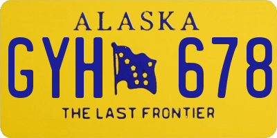 AK license plate GYH678