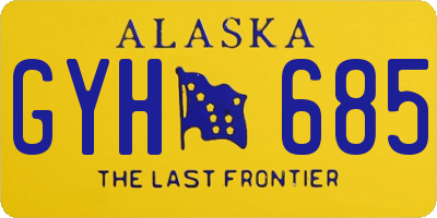 AK license plate GYH685