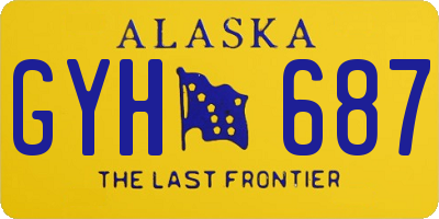 AK license plate GYH687