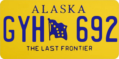 AK license plate GYH692