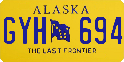 AK license plate GYH694