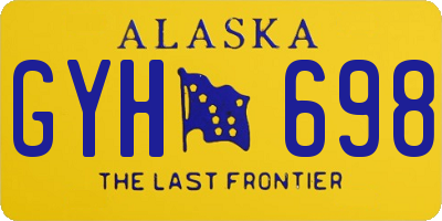 AK license plate GYH698