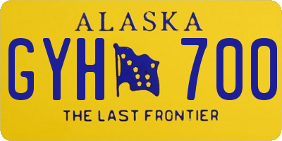 AK license plate GYH700