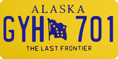 AK license plate GYH701
