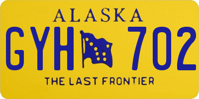 AK license plate GYH702