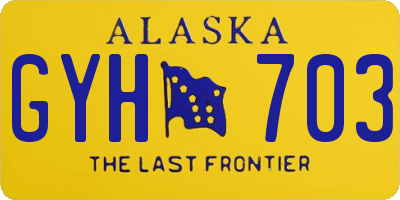 AK license plate GYH703