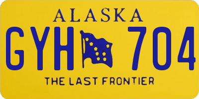 AK license plate GYH704