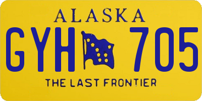 AK license plate GYH705