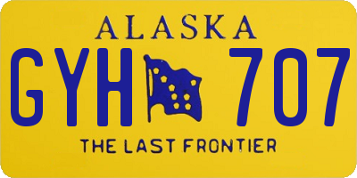 AK license plate GYH707
