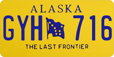 AK license plate GYH716