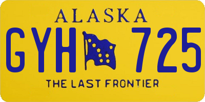 AK license plate GYH725