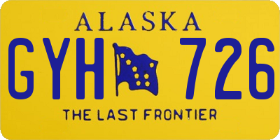 AK license plate GYH726