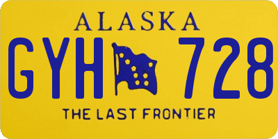 AK license plate GYH728