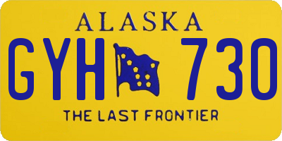 AK license plate GYH730