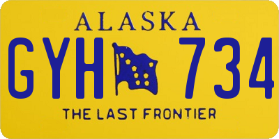 AK license plate GYH734