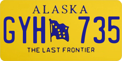 AK license plate GYH735